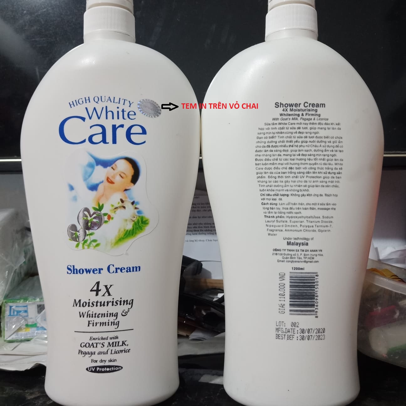 [HCM]Sữa Tắm Dê White Care 4X Da Sáng Mịn Thơm Lâu