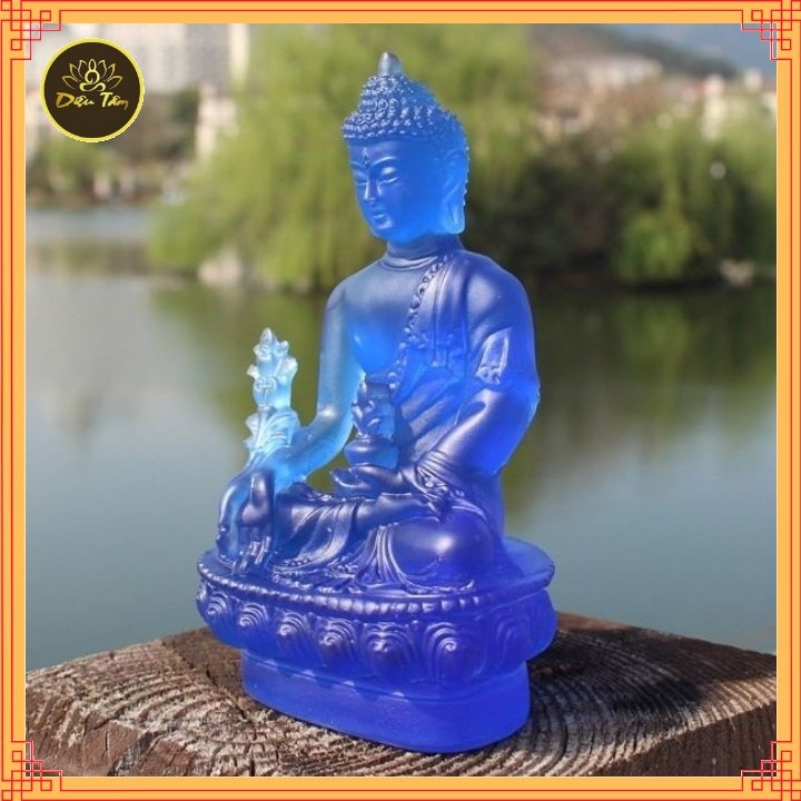Tượng phật dược sư lưu ly cao 19.5cm