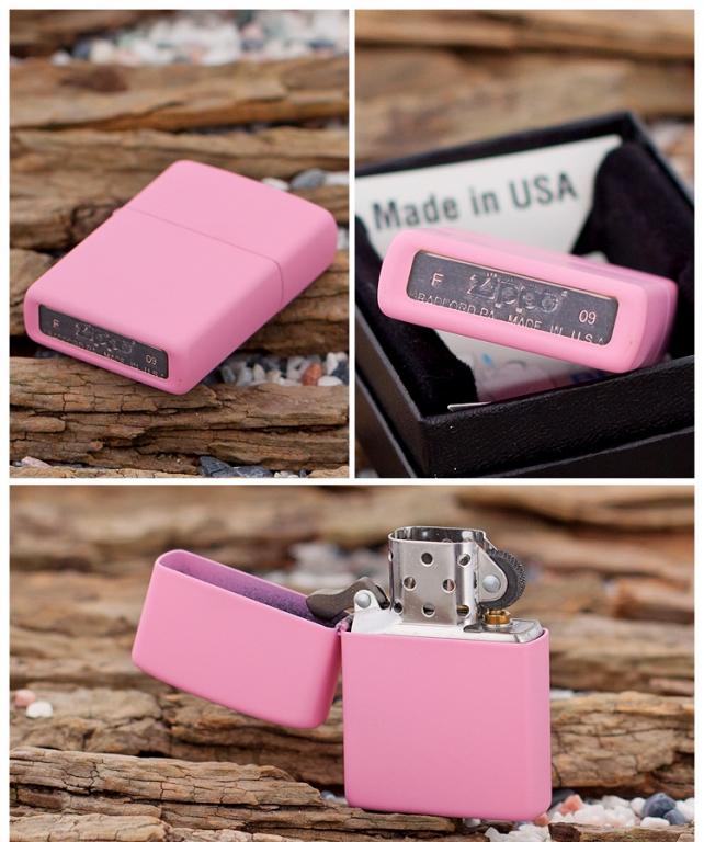 Bật lửa Zippo Phổ Thông Sơn Màu Hồng