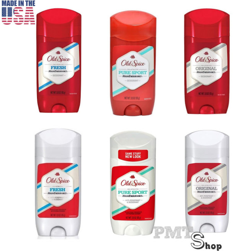 [USA] Lăn sáp khử mùi nam Old Spice Pure Sport | Fresh | Original Đỏ (sáp xanh trong) | Trắng (sáp trắng) 85g | 63g - Mỹ nhập khẩu