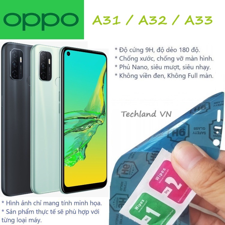 Cường Lực Phủ Nano Oppo A31 / A32 / A33 - Trong Suốt, Không Full Màn, Không Viền Đen