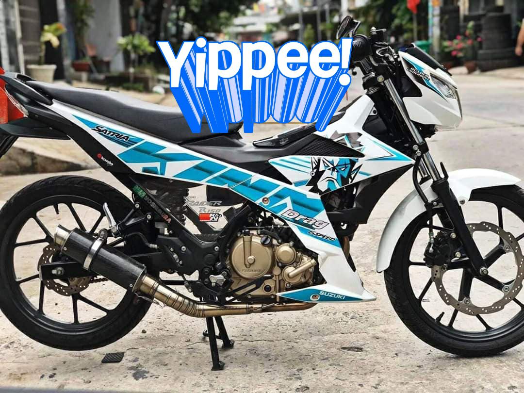 Tem rời kingdrag satria- raider trắng