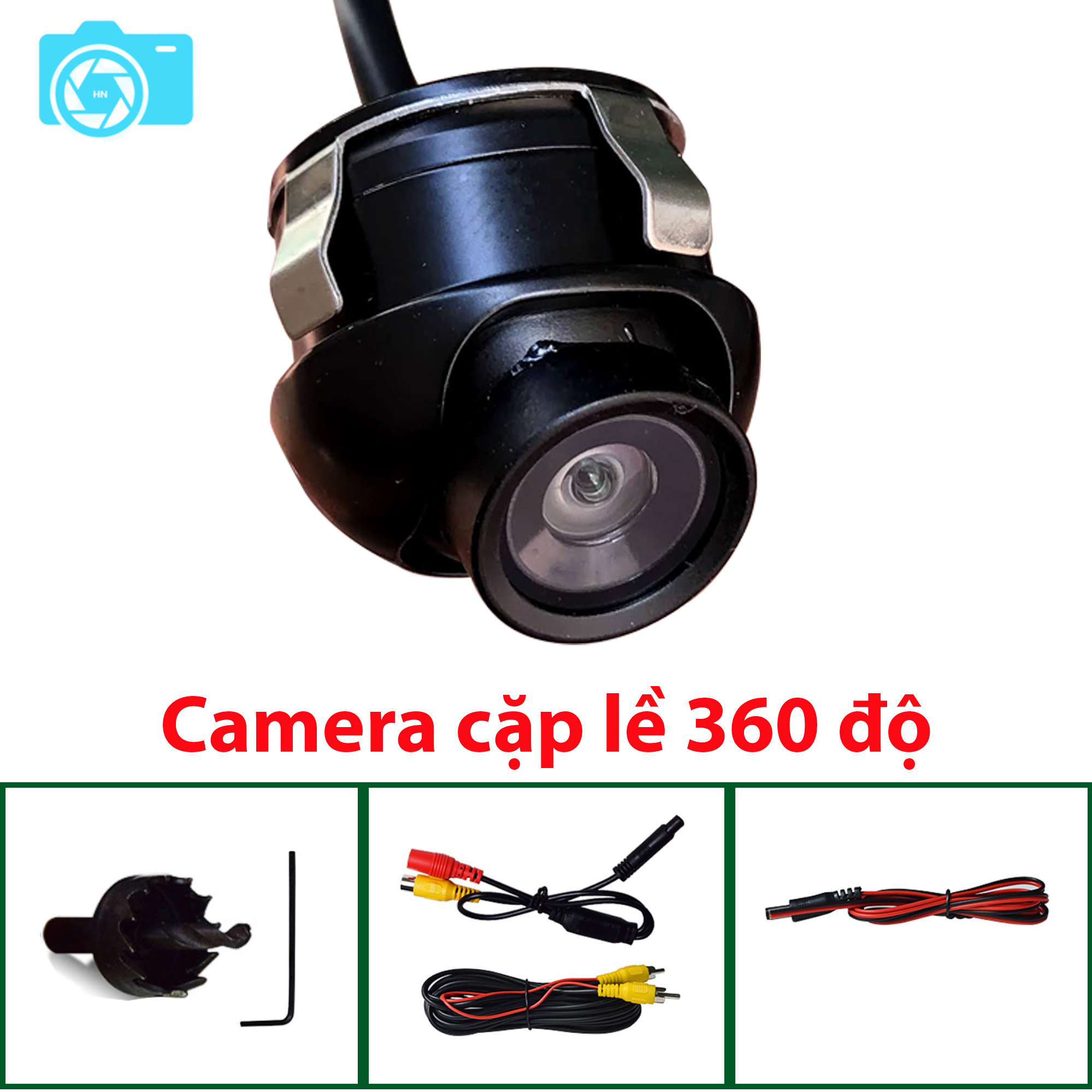 camera cặp lề, camera gắn gương ô tô, siêu nét, xoay 360 độ