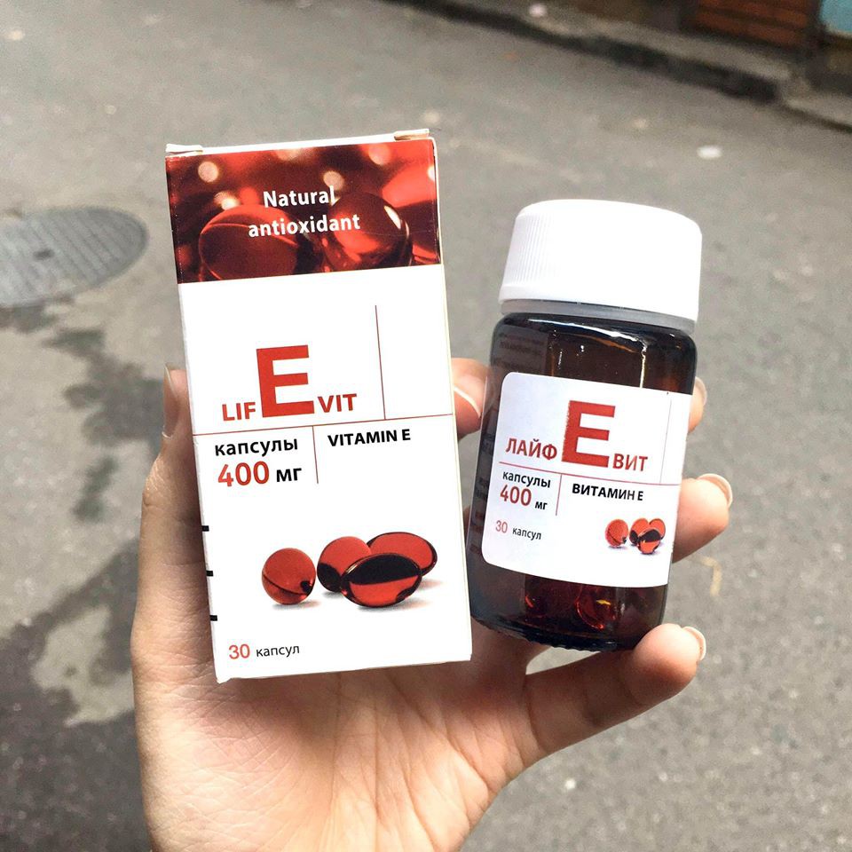 Vitamin e đỏ nga 400mr - trong uống ngoài thoa muốn già cũng khó