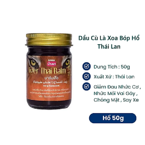 01 Box Banna Tiger Thai Balm 50g