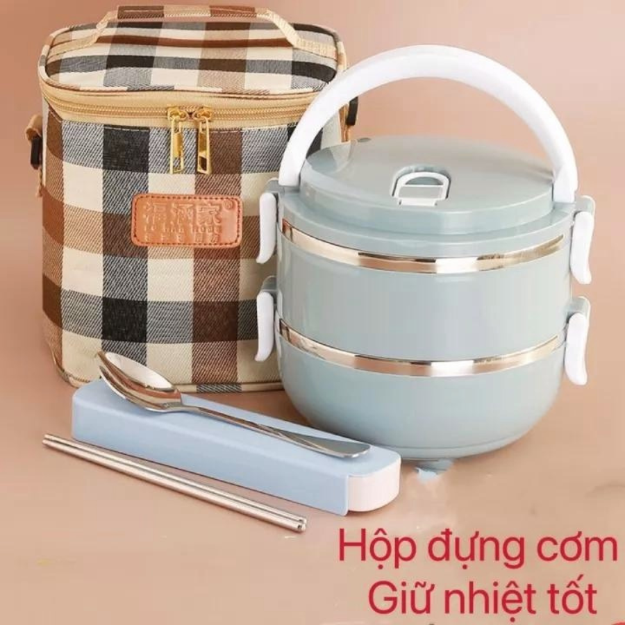 Hộp đựng cơm giữ nhiệt 4 ngăn/hộp đựng cơm giữ nhiệt inox giá rẻ -Hộp cơm hộp đựng cơm văn phòng giữ nhiệt 4 tầng inox