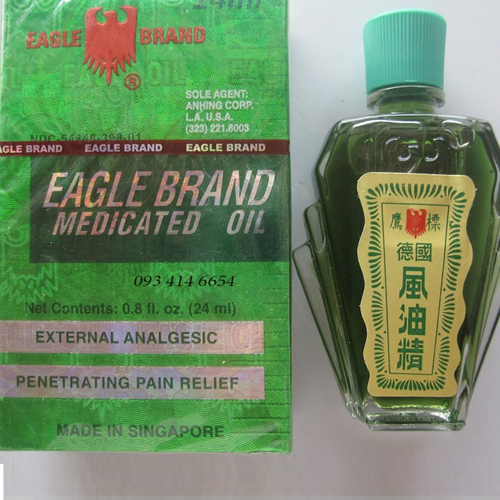 [Date 2026- mẫu mới]-Dầu Xanh Con Ó 2 Nắp Của Mỹ 24ML