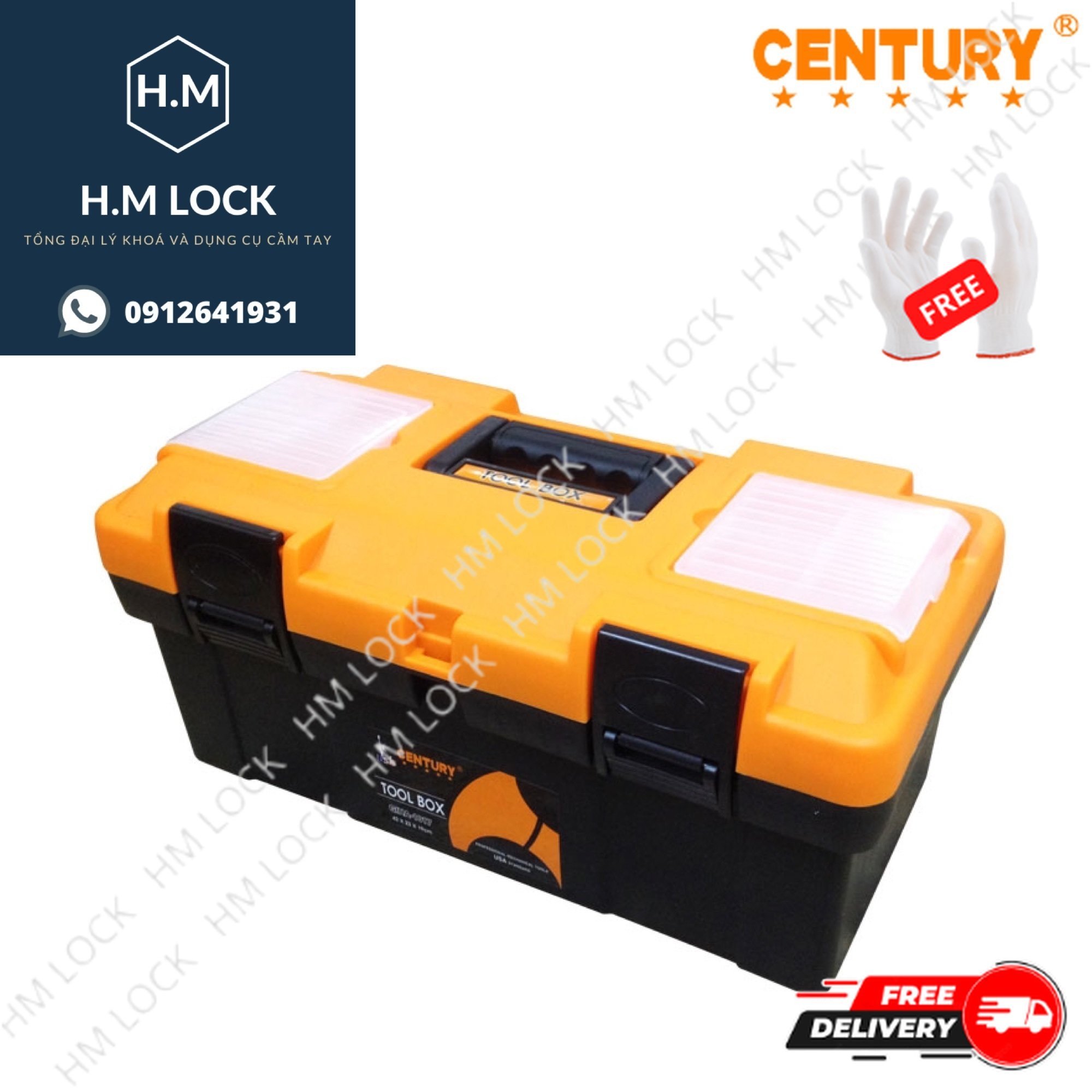 47 x 24 x 20CM THÙNG ĐỰNG ĐỒ NGHỀ CENTURY - HÀNG CHÍNH HÃNG - HM LOCK