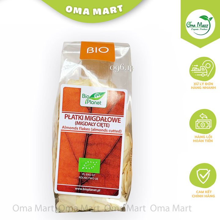 Hạnh nhân lát hữu cơ Bio Planet 100g
