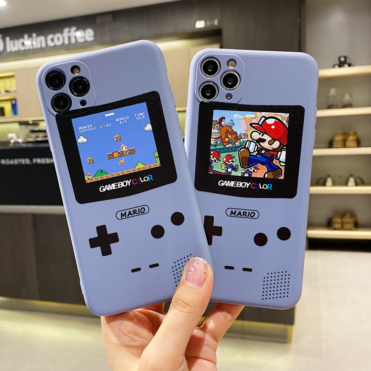 Ốp Lưng Silicon Màu Bảo Vệ CAMERA Super Mario