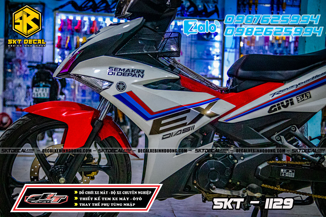 tem trùm exciter 150 đỏ đen trắng chó agv