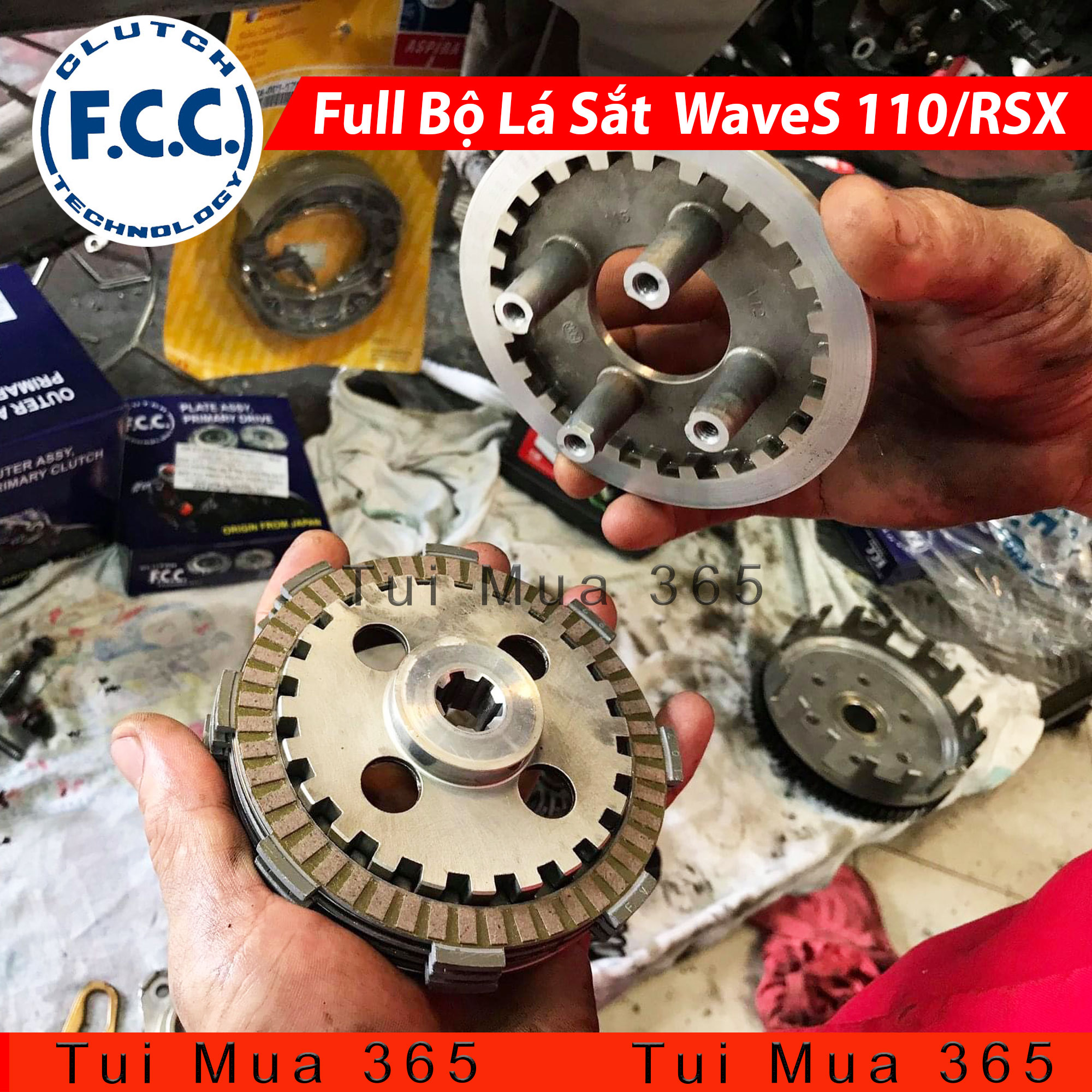 [HCM]Bộ 3 Lá Sắt FCC Honda WaveS 110 Wave RSX