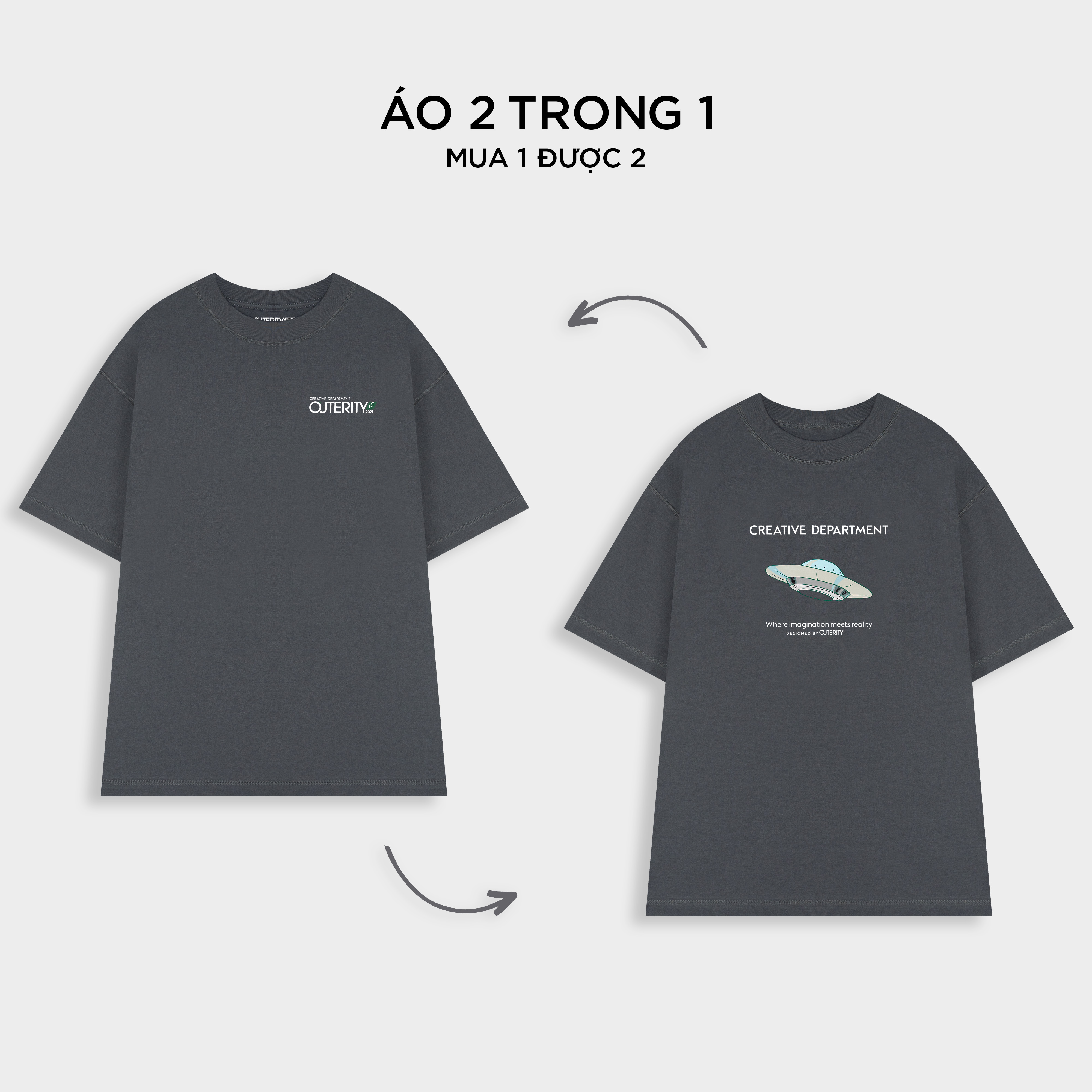 Áo thun 2 mặt nam nữ unisex Outerity Double Tee Collection