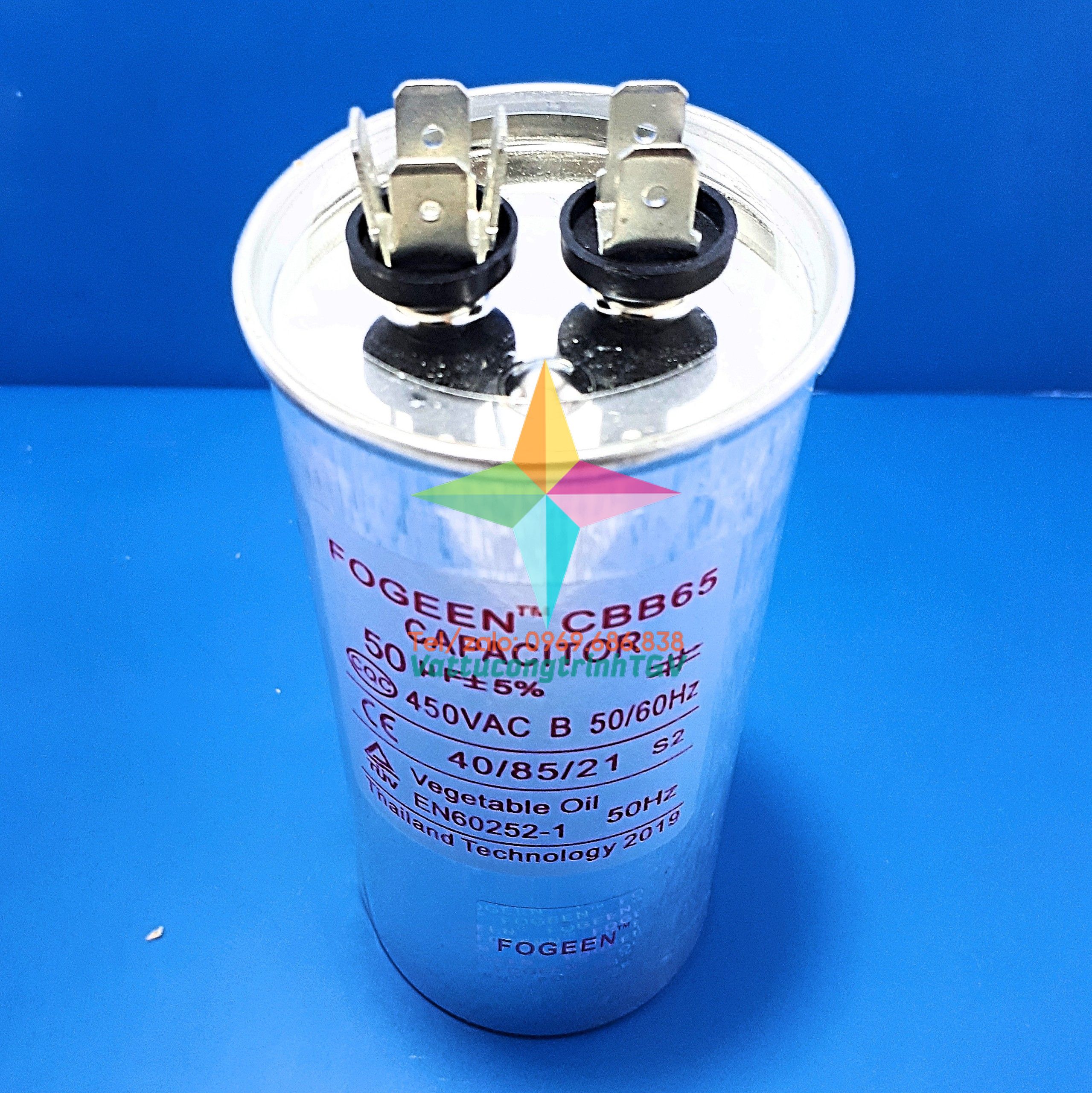 Tụ điều hòa 2 chân FOGEEN CBB65 50uF+5%