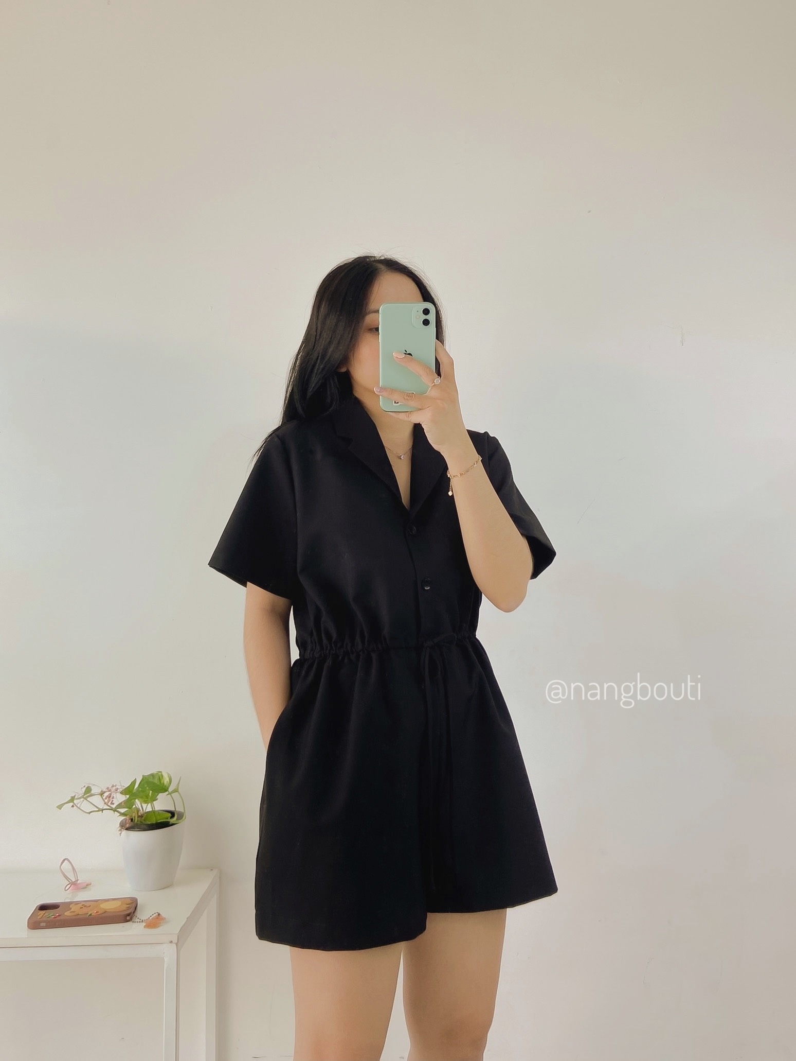 Jum hot hit tay ngắn phối nơ eo - JU151D