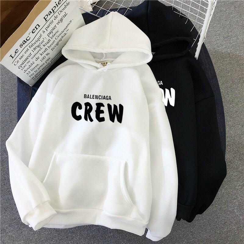 Áo hoodie & sweater , áo hoodie chui, áo nỉ trơn in chữ crew có mũ giá xỉ tại xưởng