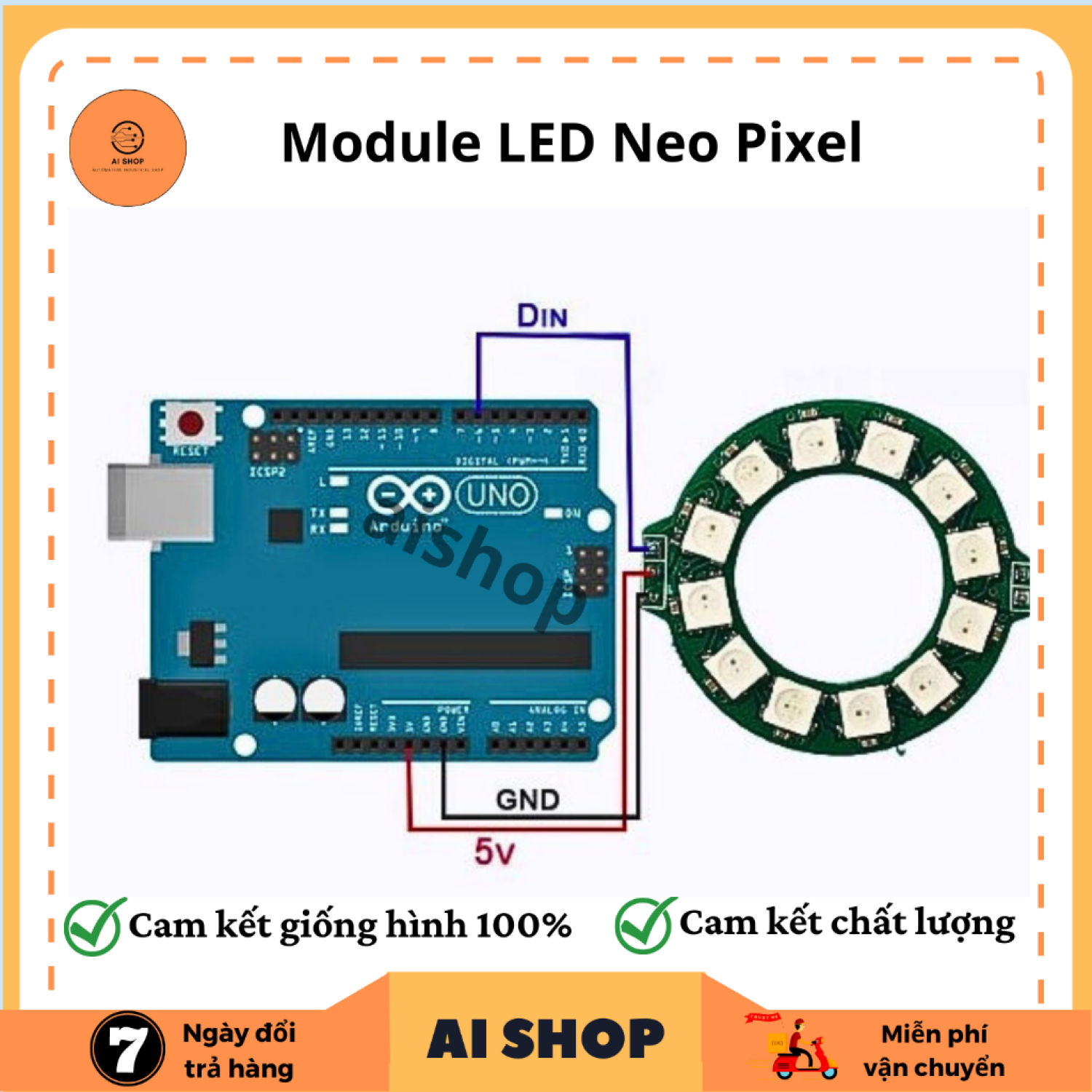 Mạch Module LED Neo Pixel 12 LED RGB