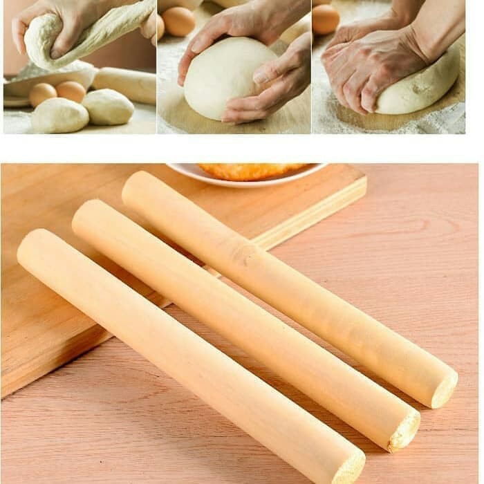 Cây cán bột bằng gỗ dài 28cm