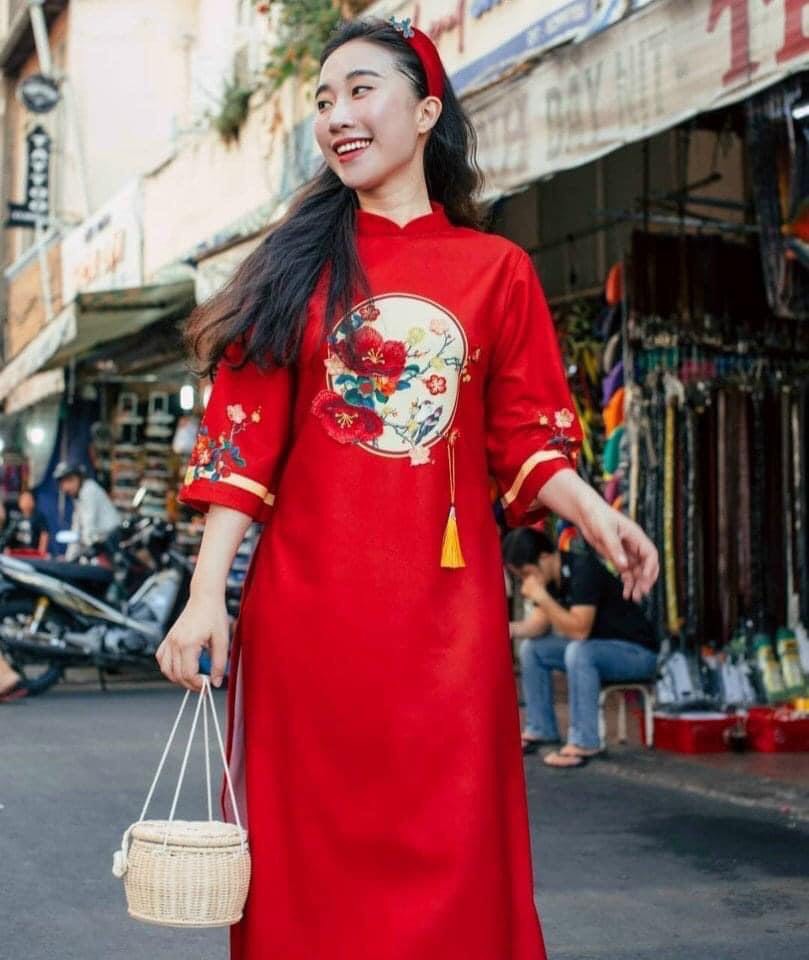 Áo dài cách tân tết mới 2021