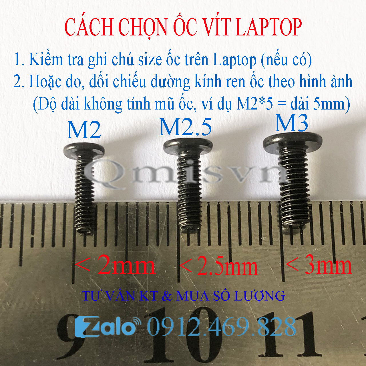 M2*5 (mũ 4mm) - Ốc vít laptop kích thước M2x5 M2 x 5 mm (Gói 10 con ốc)