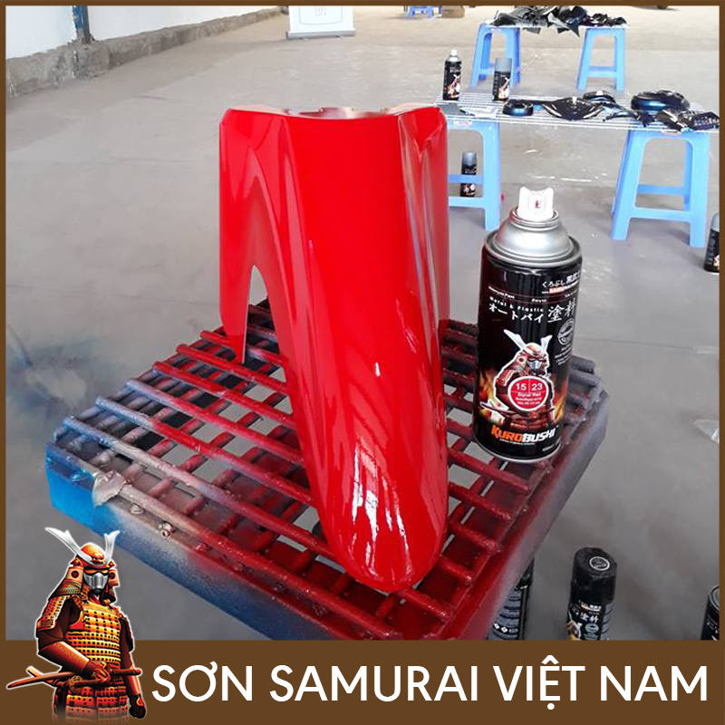 Sơn samurai đỏ nổi bật - Combo sơn màu đỏ 23 sơn xịt samurai