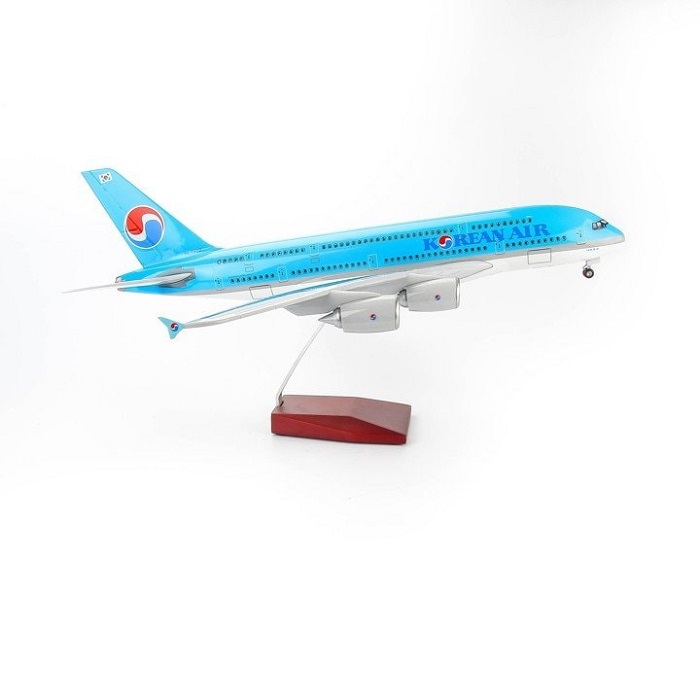 Mô hình máy bay tĩnh A380 Korean Air 47cm có bánh xe và led