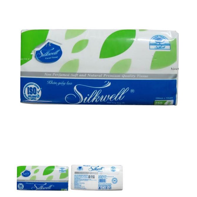 Khăn Giấy Rút Silkwell Xanh 250 Tờ