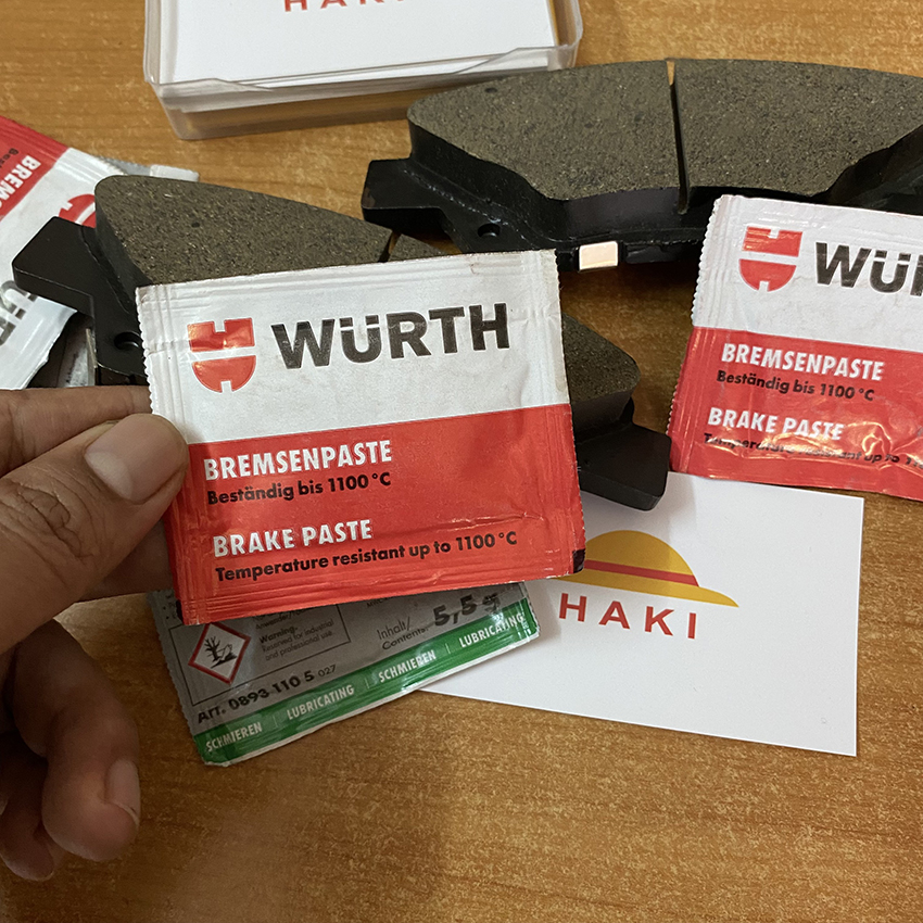 Mỡ tra má phanh, mỡ tra ắc phanh thắng gói 5.5g Wurth nhập Đức (đvt: 1 gói)