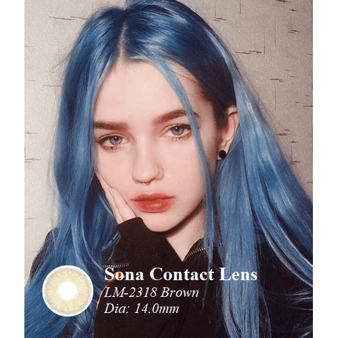 Contact Lens Gray, Brown 1-Day Contact Lenses, Non-Myopia and Myopia with Degrees 2.5 - 3 - 3.25 - 4.25 - 4.5 - 4.75 - 5.5 - 6 - 6.5 - 7.5 - 8 No Stamp