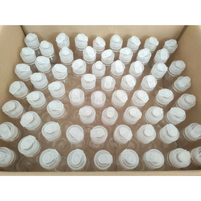 Chai nhựa 100ml nắp bật trắng