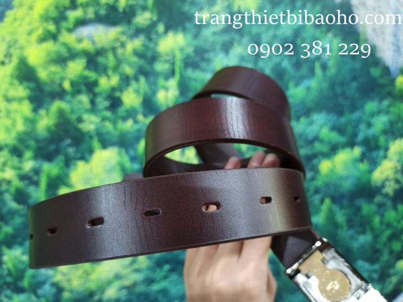 Dây thắt lưng bảo vệ da màu nâu mặt trong