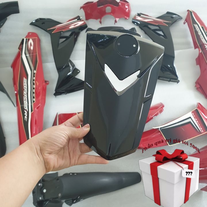 [TẶNG TEM + PHẦN QUÀ TRỊ GIÁ ĐẾN 300K] Dàn áo xe SIRIUS nhựa ABS nguyên sinh cao cấp màu ĐỎ