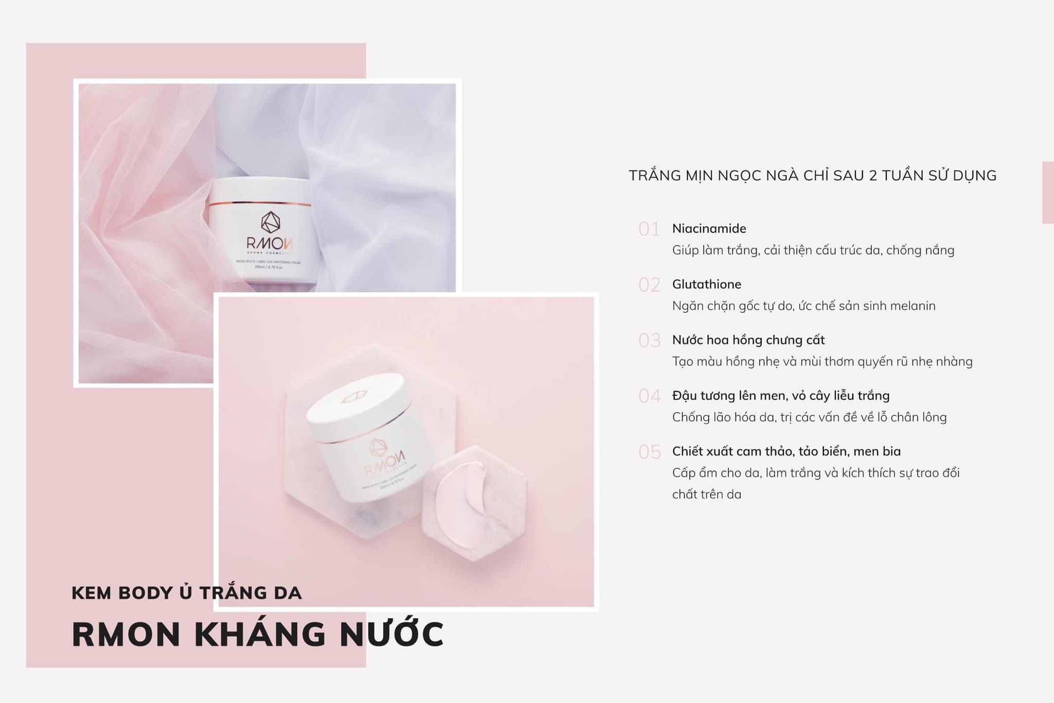 Kem dưỡng trắng da body RMON