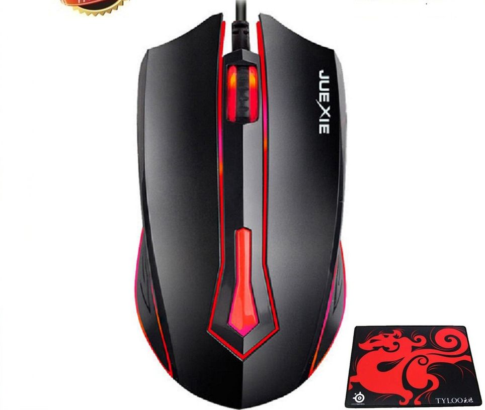 Chuột quang game thủ juexie m611 3d led có dây cực nhạy và tặng lót chuột