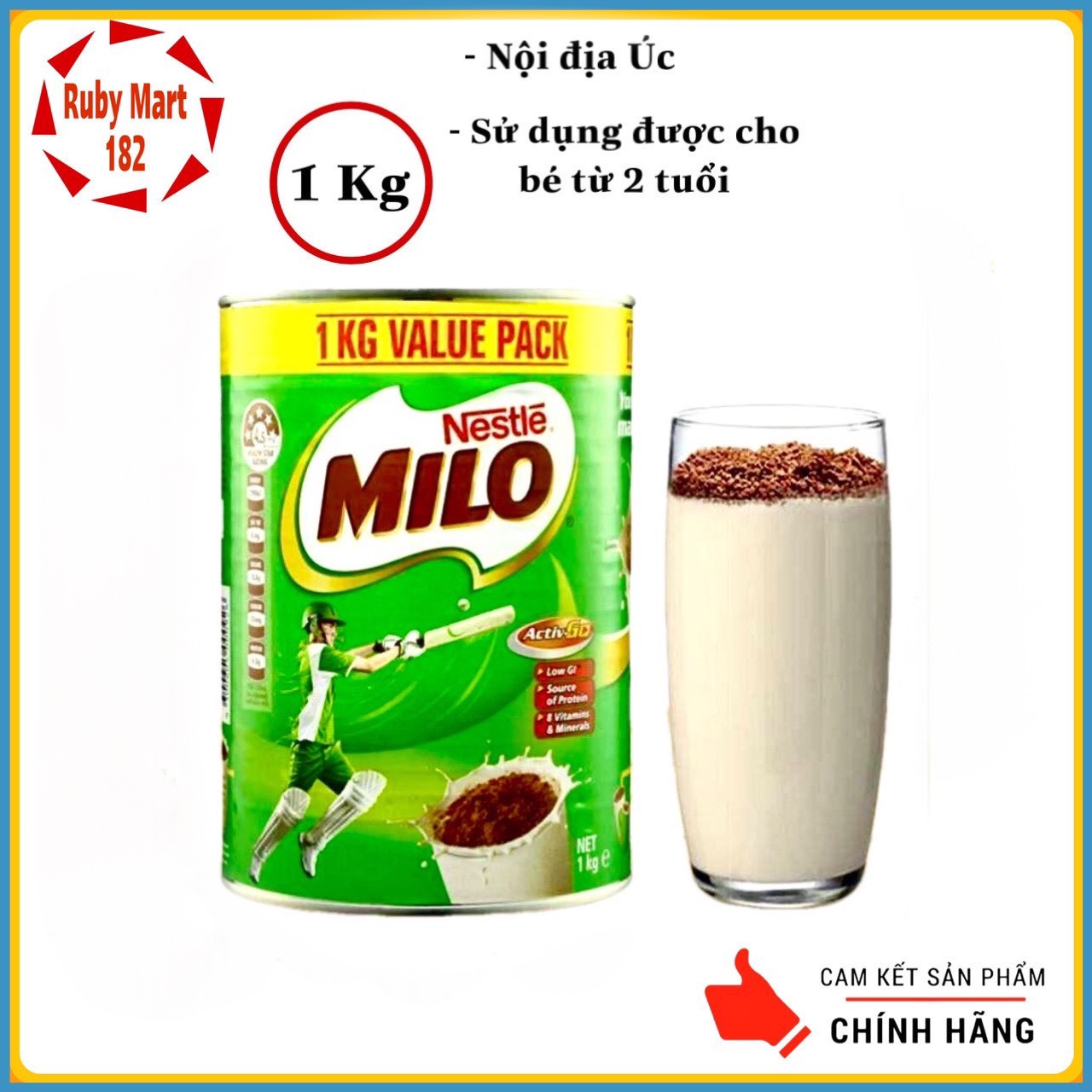 Sữa bột milo úc lon 1kg