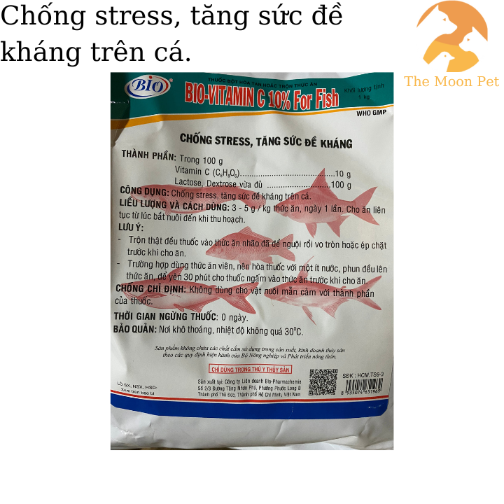 Bio Vitamin C 10% cá chống stress tăng đề kháng [1 kg]
