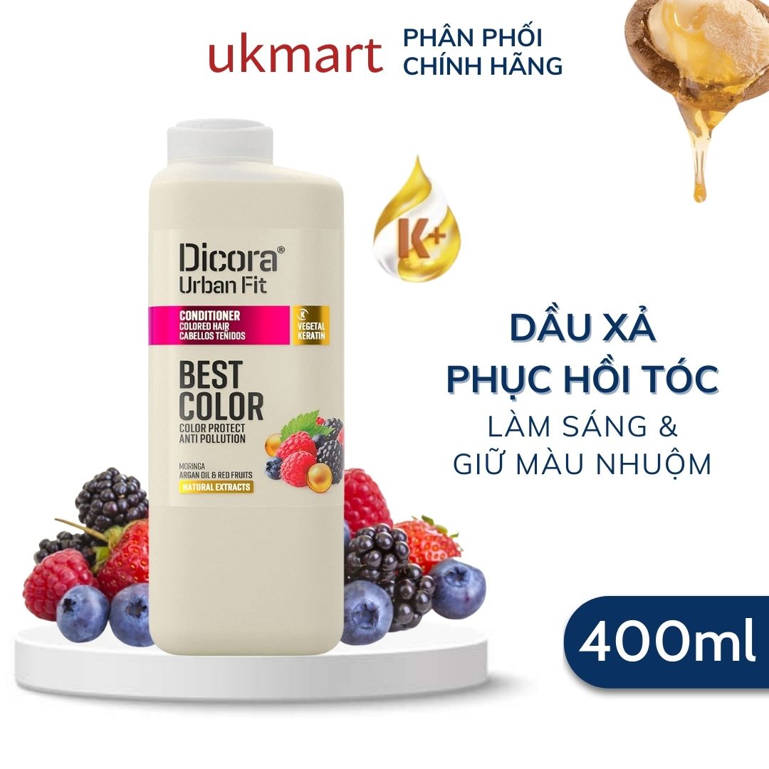 Dầu Gội Xả Dicora Urban Fit Chiết Xuất Tinh Dầu Argan Dành Cho Tóc Nhuộm 400ml
