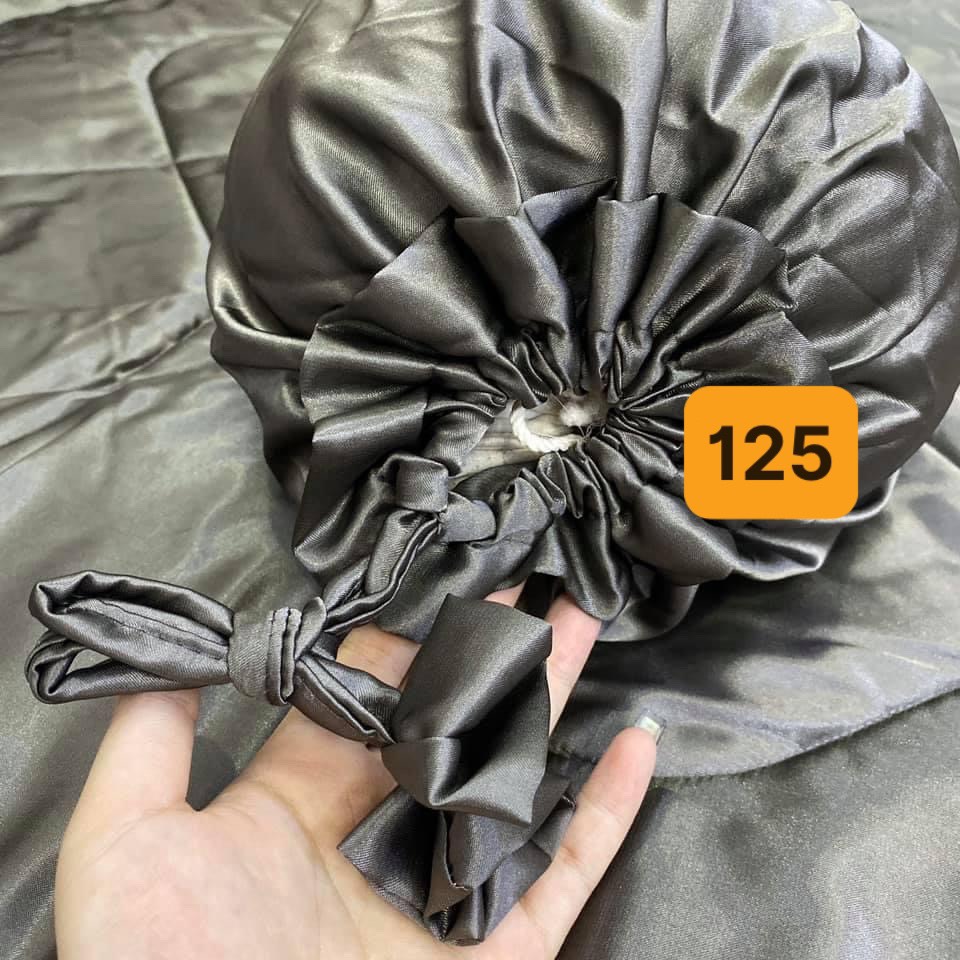 Ga - Drap Giường Lẻ Phi Lụa Màu Xám Đậm Lan Pham Bedding Mềm Mại, Êm Ái