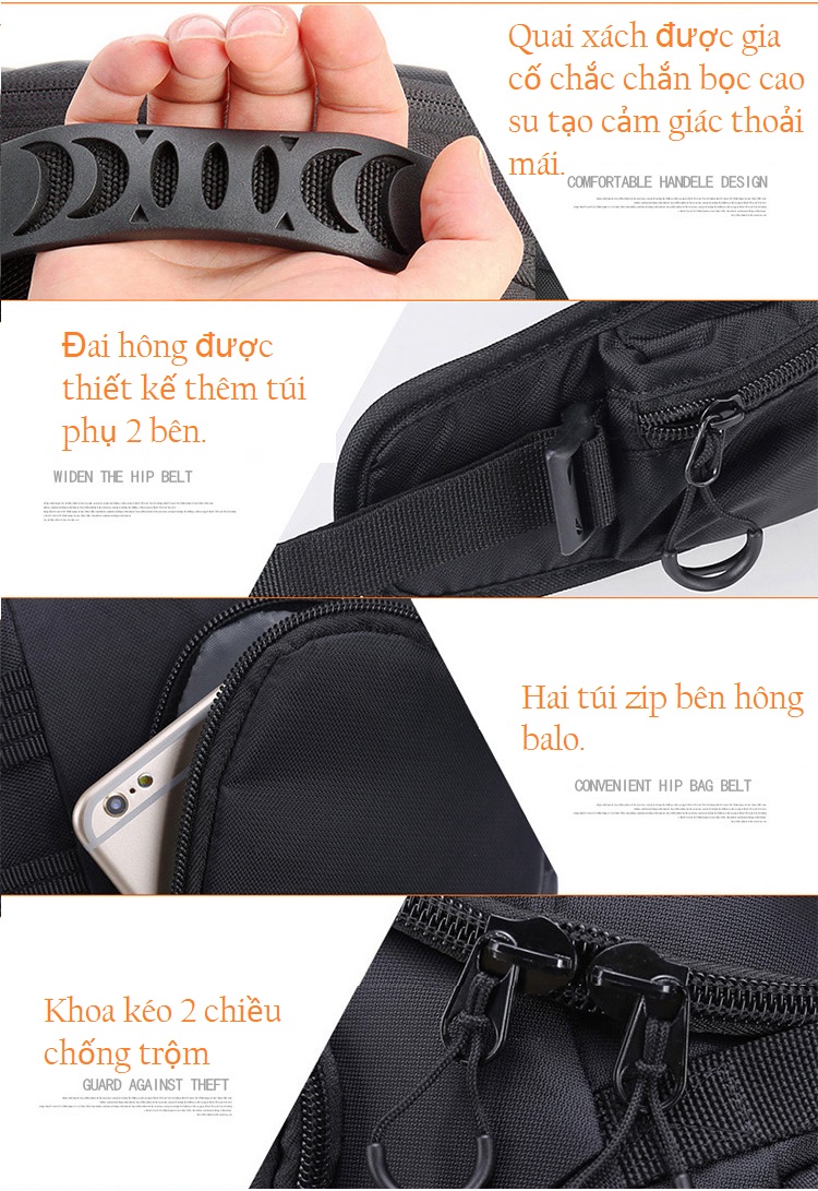 [HCM]Balo máy ảnh chuyên dụng Benkid 350aw.(Tiêu chuẩn Lowepro protatic 350aw)