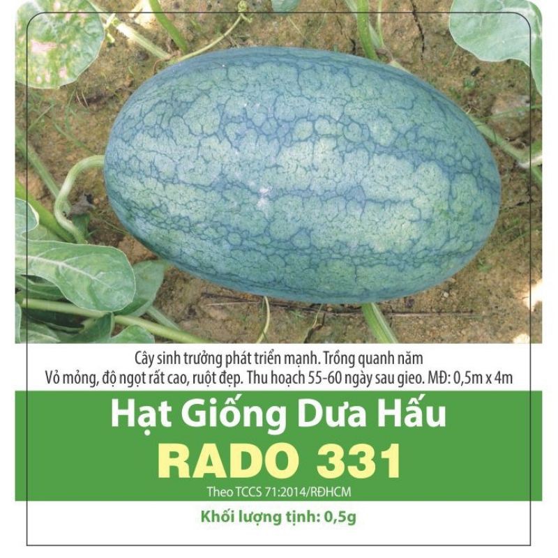 Hạt Giống Dưa Hấu RaDo 331 - Độ Ngọt Cao Vỏ Mỏng
