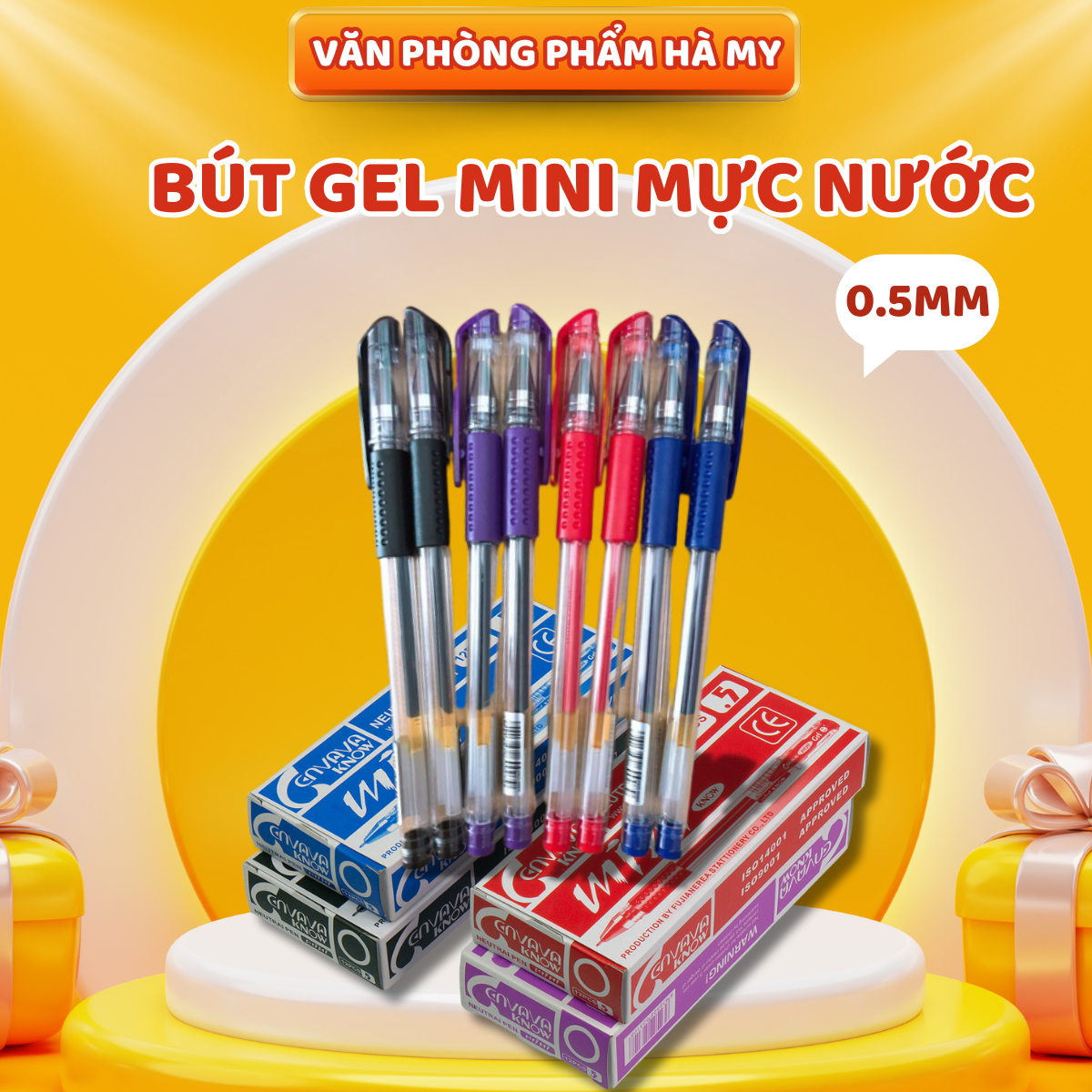 (Hộp 12 Cây) Bút mini gel mực nước ngòi 0.5mm