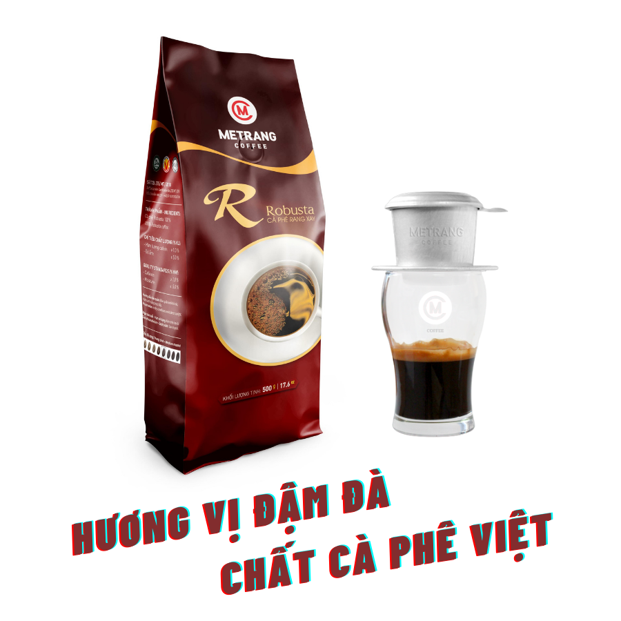 Cà Phê Robusta - Mê Trang - túi bột 500g - cà phê nguyên chất