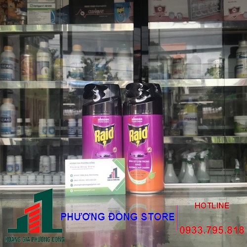 Bình xịt muỗi và côn trùng Raid