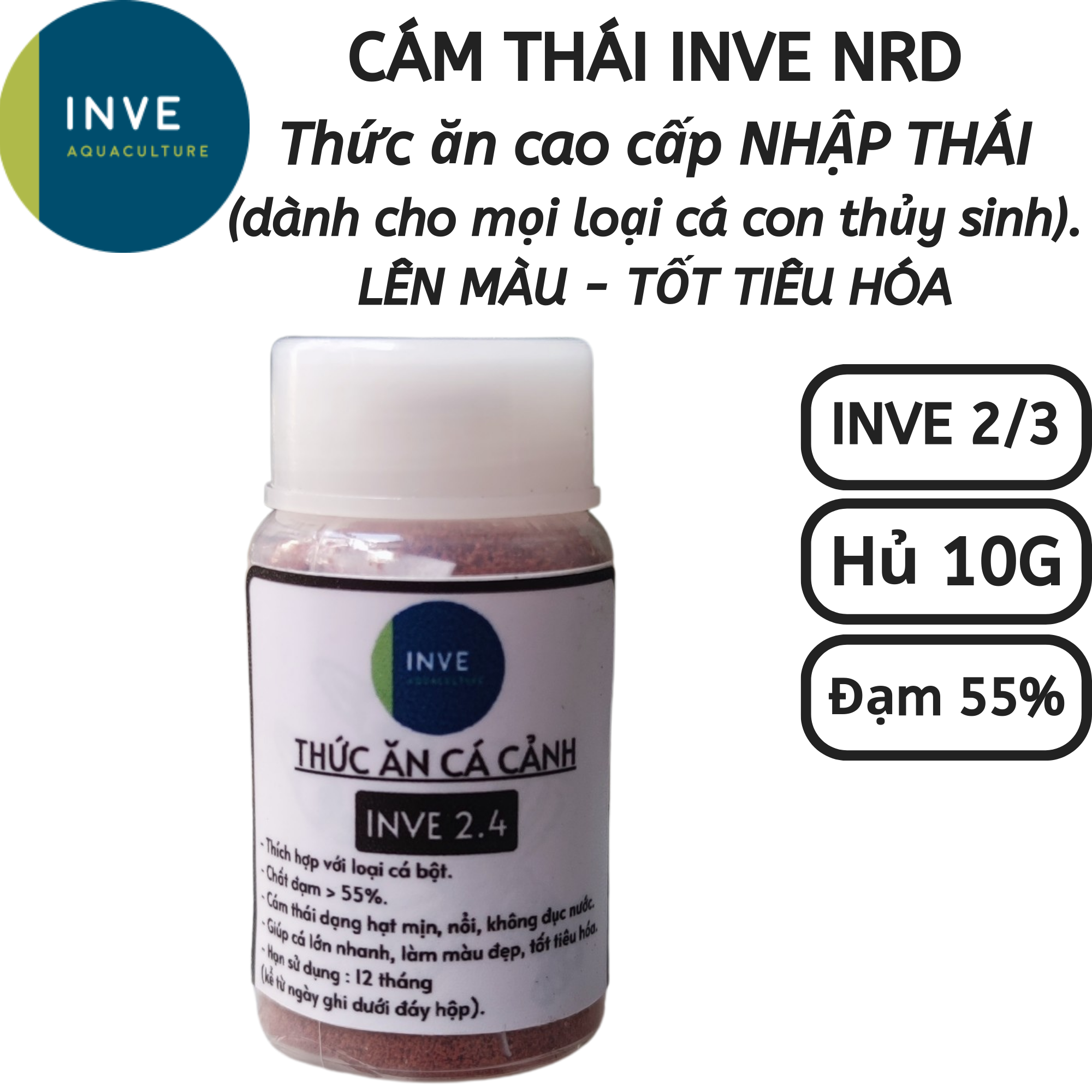 Thai inve 2/3 2.3-Guppy powder, 7-color fish, Betta fish | Hingaostore.
