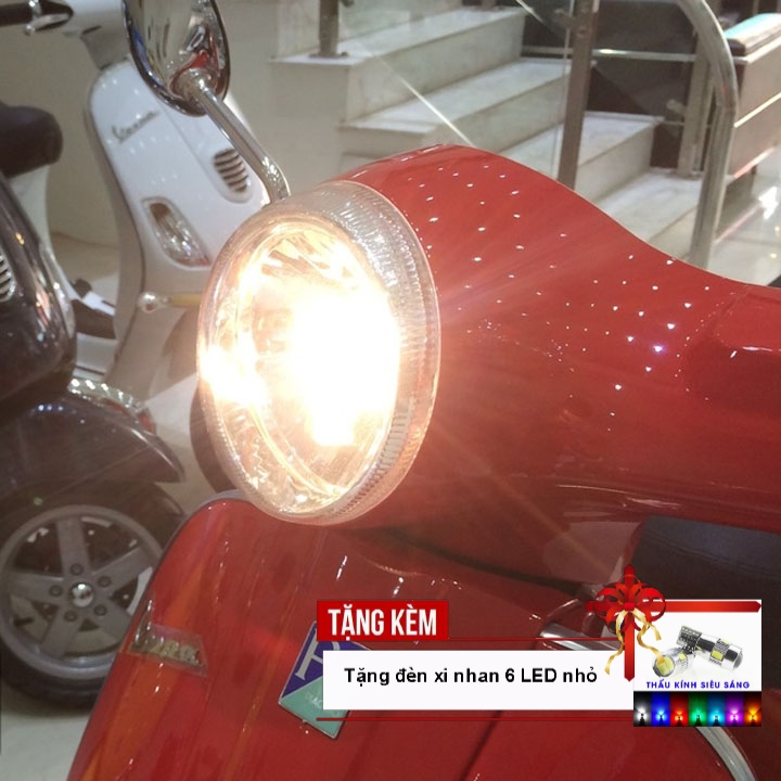 Bộ pha đèn xe Vespa LX với chất liệu nhựa cao cấp sáng bóng G370 - TẶNG ĐÈN XI NHAN AUDI 6 LED