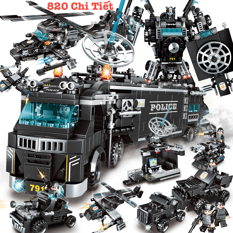 Bộ Đồ Chơi Xếp Hình LEGO Xe Swat , Lego Xe Oto, Lego Chiến Hạm