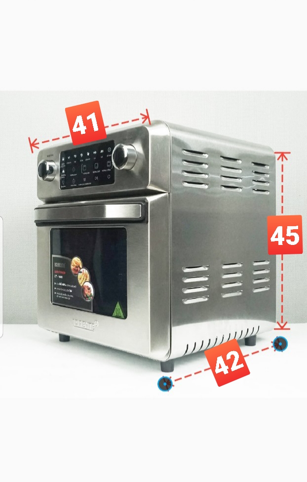 [TẶNG BỘ XIÊN 10 QUE] Nồi Chiên Không Dầu Kiêm Lò Nướng Đa Năng Cao cấp 16 Lít - Lorente LT-1600 - Bếp Chiên Không Khí Air Fryer