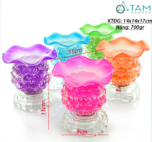 Đèn xông tinh dầu thủy tinh trái nho dxtdd-c0061