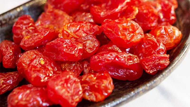 500g Mứt Cà chua bi màu đỏ giòn ngọt