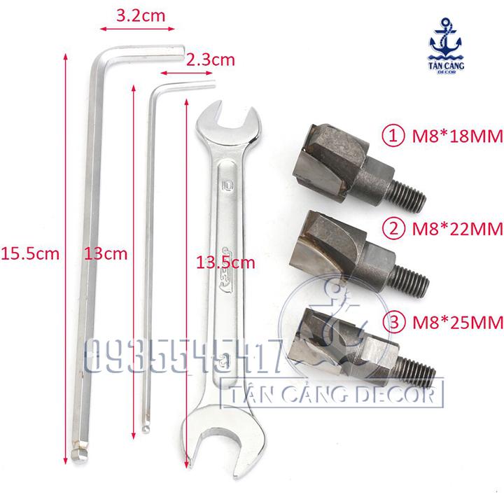 Bộ dụng cụ phay khóa cửa